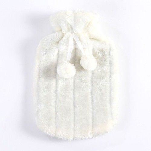 2L Hot Water Bottle Cover Fleece Luxury Soft Fluffy Cold-proof Leak-proof
