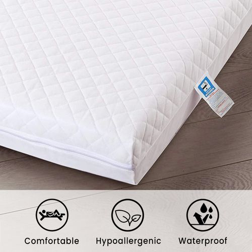 WATERPROOF BABY TODDLER COT BED MATTRESS PROTECTOR QUILTED ZIPPED COVER ONLY — image 3