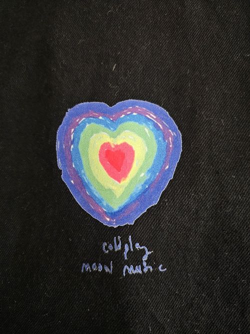 Coldplay Style Black Denim Jacket  Size 12 — image 3