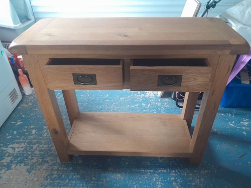 Rustic Polished Oak Furniture.  3 Items Included In sale. Excellent condition. — image 4
