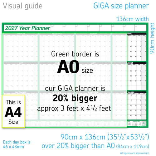 2027 Wall Calendar Year Planner Chart 12 Months Calender ✔WIDEST RANGE ON EBAY — image 7