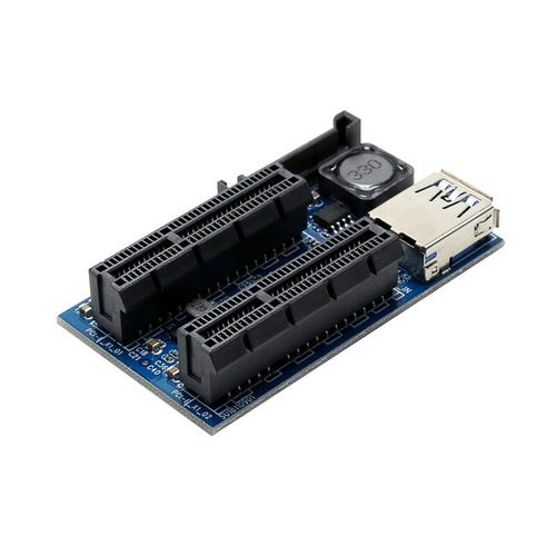 PCIE PCI-Express X1 to Dual 4X Adapter Extension cable Riser Cable PCIe x4 x8X16 — image 6