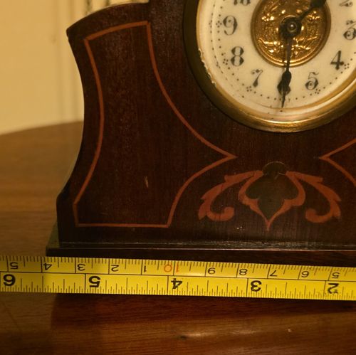 Antique Victorian Small Mechanical Clock In Working Condition  — image 7