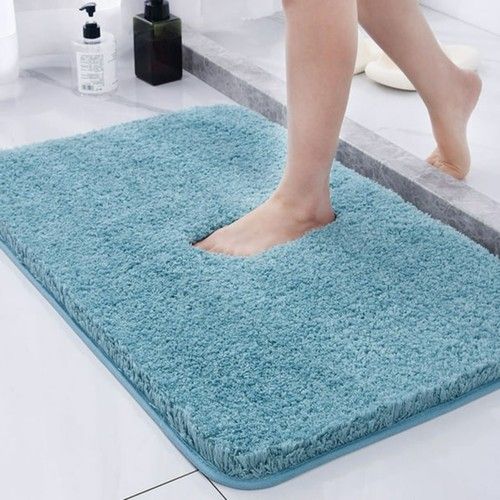 Non Slip Bath Mat Water Absorbent Small Large Bathroom Rugs Toilet Pedestal Mats