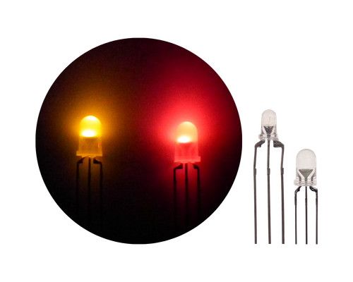 Bi-Colour / Tri-Colour LEDs - Ultra-Bright Multi-coloured 3mm/5mm/10mm