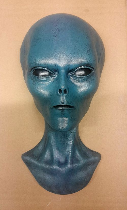 Disclosure Day Alien Grey Extraterrestrial Bust Handmade Art. — image 1