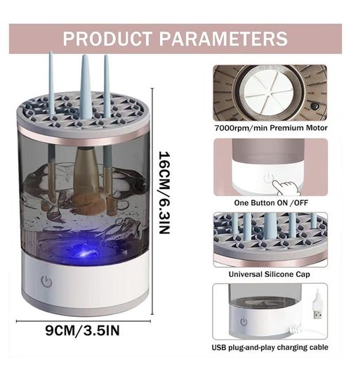 Automatic Brush Cleaner Electric Makeup Brush Cleaning Machine Fast Clean Dryer — image 2