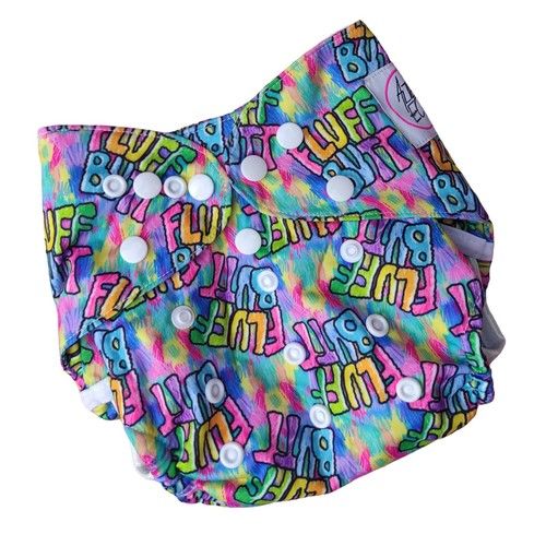 Double Gusset Cloth Nappy Wrap - cover - Waterproof nappy outer - 'Fluff Butt'