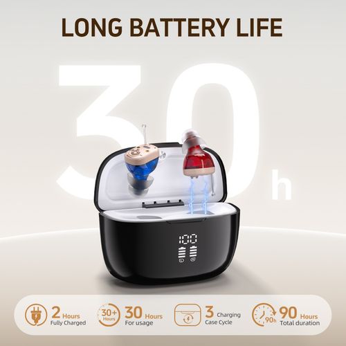 Hearing Aids Rechargeable with Charging Case-Auto Turn On/Off, Discreet Design — image 4
