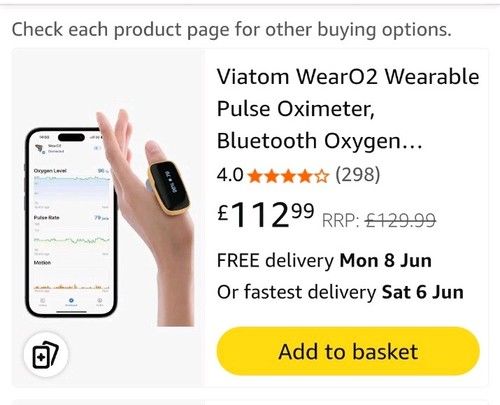 Viatim Pulse Oximeter Blood Oxygen Heart Rate Monitor SpO2 Monitor FAST SHIPPING