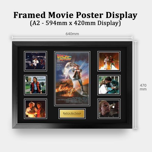 Back To The Future Signed Large A2 Framed Printed Autograph Memorabilia Gift — image 2