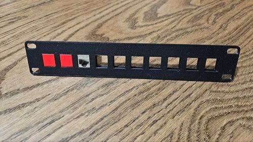 10-Inch 1U 10 Port Patch Panel / Keystone Mount for Network Cabinet