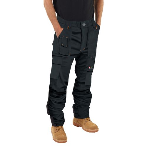 Mens Cargo Combat Work Trousers Size 32 to 44 Black Navy Trousers Knee Pads — image 3
