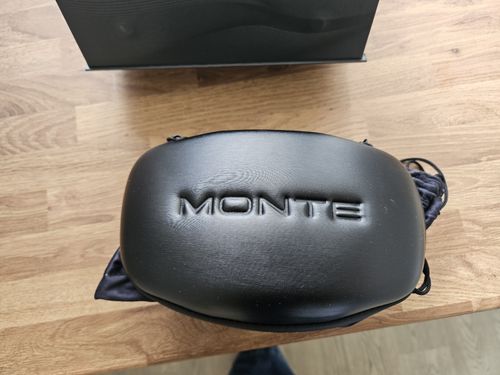 MONTE Interchangeable Mirrored Wrap Sunglasses UV400 Black/Blue Ski Snow — image 3