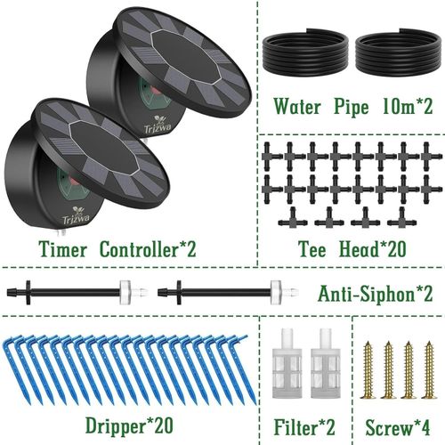 Solar Drip Automatic Irrigation System Kit,Auto Watering Kit Garden Yard-9 Modes — image 2