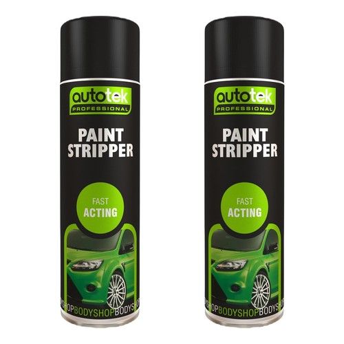 Autotek Fast Acting Paint Stripper Multi-Purpose Aerosol Spray Can 500ml  X2