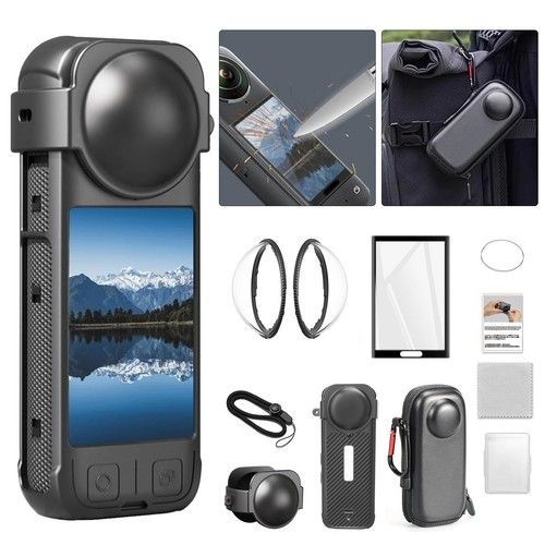 Camera Protective Cover Accessories Kit For Insta360 X4 Screen Film Lens Guard