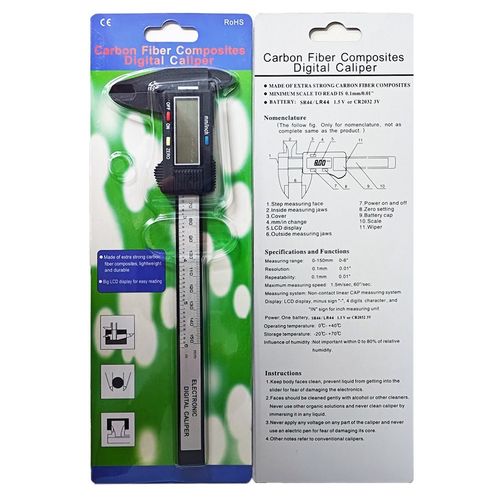 6 Inch Digital Vernier Caliper 0-150mm LCD Electronic Micrometer Measuring Tool — image 6