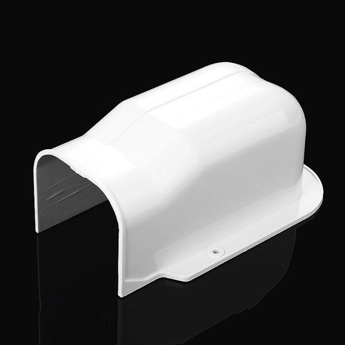 White Air Cond Lineset Cover System PVC Wall Entry Mouth Wall Cap  PVC Trunking