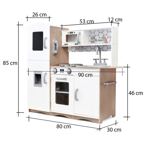 Kidoz Wooden Play Kitchen Pretend Role-Play Kids Toy With Lights & Sounds LARGE — image 3