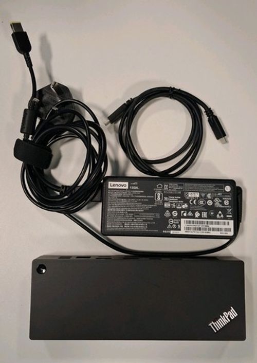 Lenovo Thinkpad 40AN Thunderbolt 3 Dock Gen 2  135W PSU UK Plug 