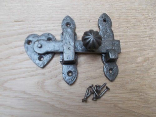 CAST IRON OLD VICTORIAN VINTAGE STYLE CUPBOARD DOOR GATE LATCH BAR CATCH