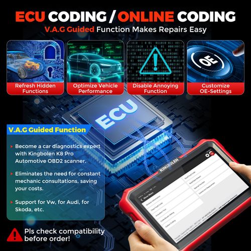 2026 KINGBOLEN K8 PRO Car Diagnostic Scan Tool Bidirectional ECU Coding All Free — image 4