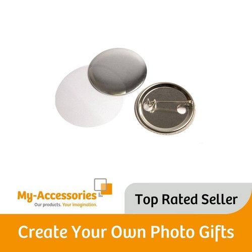 38mm Round Metal Pin Back Button Badge Components - G-Series Machine Only