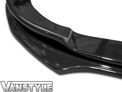 FITS FORD TRANSIT CUSTOM 18 23 LOWER ABS GLOSS BLACK SPLITTER SPOILER BUMPER LIP — image 11