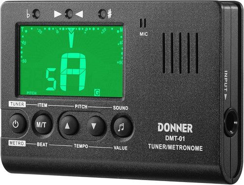 Donner Metronome Tuner for All Instruments - Guitar, Bass, Violin, Ukulele, Trum