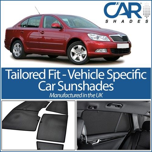 Skoda Octavia 5dr 04-13 UV CAR SHADES WINDOW SUN BLINDS PRIVACY GLASS TINT BLACK