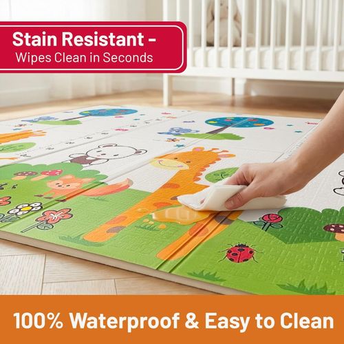 Foldable Baby Play Mat 200 x 180cm Waterproof Soft Crawling Floor Rug Kids Mat — image 6
