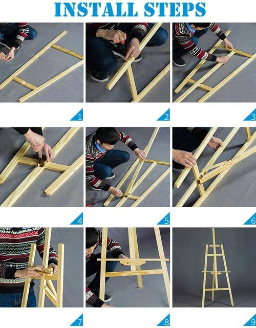 5ft Studio Wooden Easel Display Art Craft Artist Wedding Painting Stand For Gift — image 4