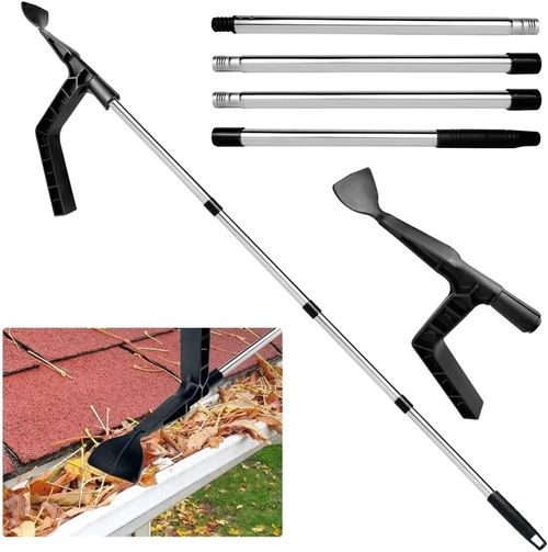Gutter Cleaning Tools Roofing Guard Cleaner with Extendable Telescopic Pole Set — image 1