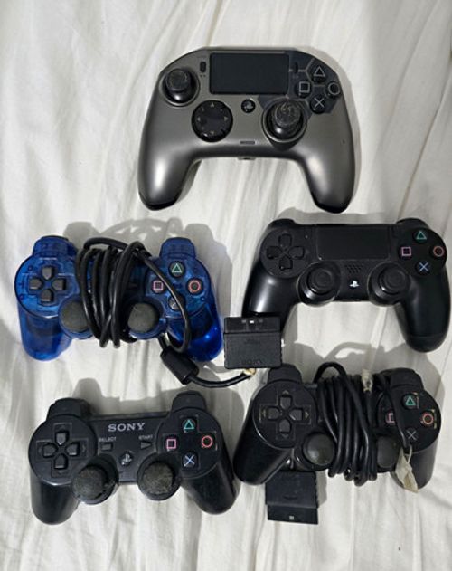 PlayStation Controller Job Lot x5 PS2 PS3 PS4 Nacon Revolution Pro Sony