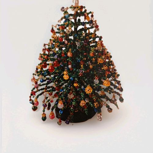 DIY Beaded Christmas Tree Beading Kit, Assorted Beads & Base, Instructions — image 2
