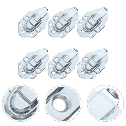 Retro Golden Metal Box Latches 6Pcs Durable Toggle Lock Set for Home Use
