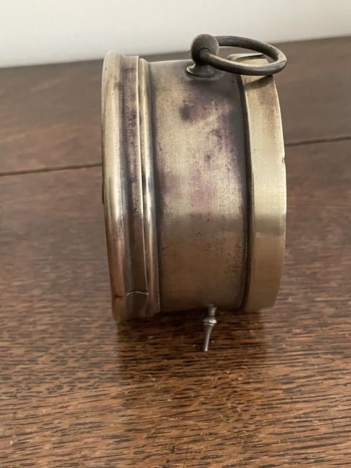 Vintage Brass Bound Desktop Barometer. Brass Bezel. — image 2