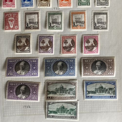 Vintage Vatican City Stamp Collection 1929–1953 | High-Value Air Mails Hinged — image 3