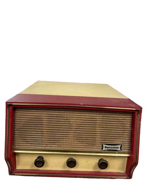Dansette Conquest Auto Monarch Record Player Red Cream Require Service & Clean — image 2