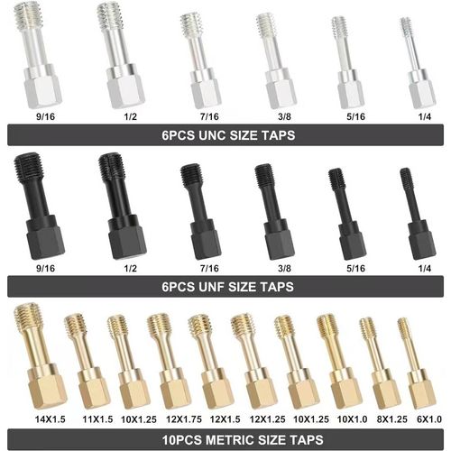 49X Thread Chaser Set Metric Thread Restorer Tool Thread Cleaner Rethreading Kit — image 6