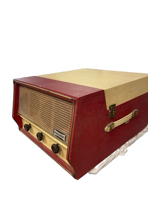 Dansette Conquest Auto Monarch Record Player Red Cream Require Service & Clean — image 3