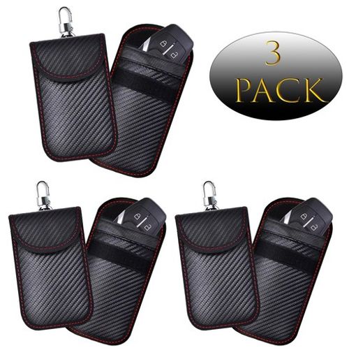 KAV Faraday Key Fob Protector Anti-Theft RFID Signal Blocking Pouch Bag 3-Pack