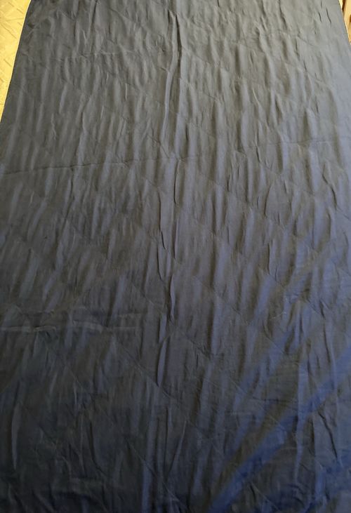 Herringbone Quilt Blue Grey with Red Border Rectangular Bedspread — image 6