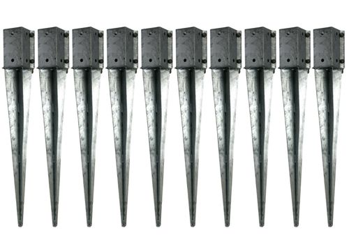 Fence Post Holder Support Drive Down Spike Clamp Grip Galvanised  75mm or 100mm — image 4