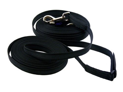 Official Libby's Long Reining Rubber grip Reins Trigger Black 3, 4, 5, 6 & 7m 