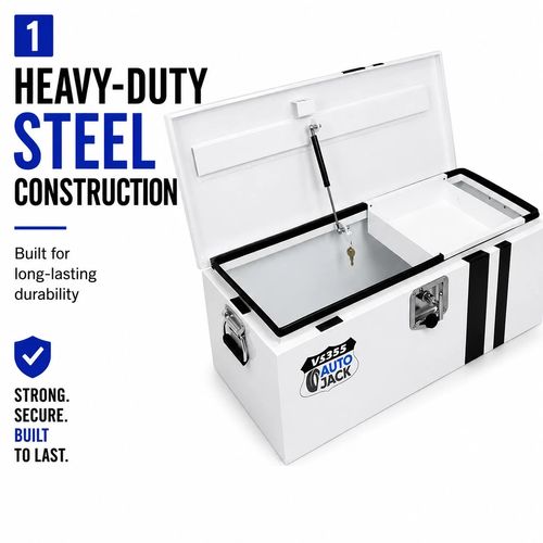 Steel Tool Box Lockable Tool Chest Van Garage Workshop Storage Heavy Duty — image 2
