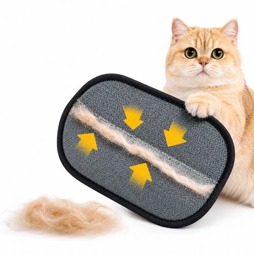 Pet Hair Remover Mitt Reusable Fur Lint Cleaning Glove Dog Cat Couch Car Seat — image 5