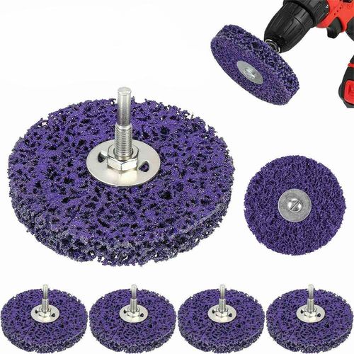 5Pcs 4'' Poly Strip Disc Wheel Paint Rust Removal Clean For Angle Grinder 100mm — image 8