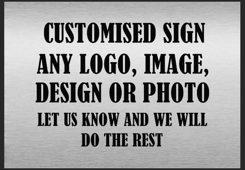 Custom Made Personalised Metal Sign Any Colour text Any Logo Personal Customised